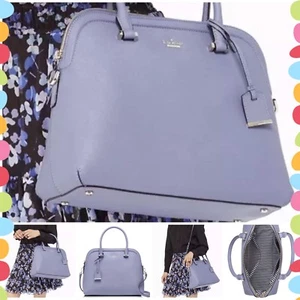 Neu mit Etikett Kate Spade Cameron Street Oyster blau Safiano Leder Margot Schultertasche groß - Bild 1 von 5