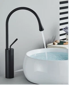 Bathroom Waterfall Wash Basin Faucet Single Handle Swivel Sink Mixer Tap - Picture 1 of 18