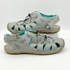Sandales de randonnée Eddie Bauer femmes 9 gris sarcelle Mary chaussure eau de marche bout fermé 