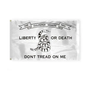 Bandera Culpepper Histórica Americana Libertad o Muerte Blanco 3x5 Pies 200D - Imagen 1 de 1