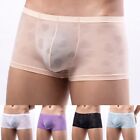 Skin Friendly Low Waist Ice Silk Mens Boxers Underwear Soft Sexy Panties