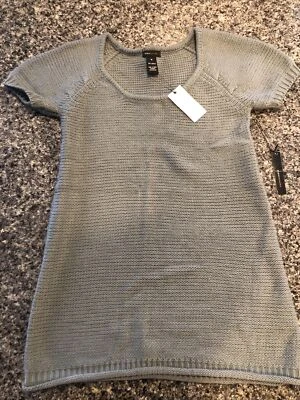 Suéter feminino BCBGMAXAZRIA manga curta ~ Tamanho médio ~ Novo com etiquetas - Imagem 1 de 4