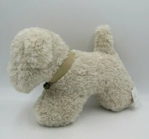 Pottery Barn Doodle Faux Fur Dog Pillow with Bell Collar Soft Beige 11x17" #9E - Picture 1 of 3