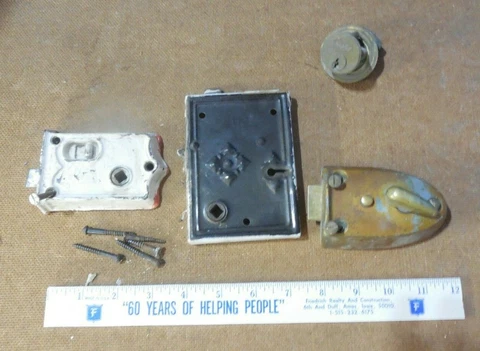 Antique Mortise Locksets (Collection of 4) As-Is, Parts or Restoration Cover