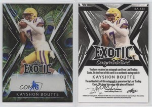 2023 Leaf Exotic Peacock Kaleidoscope /6 Kayshon Boutte #BA-KB1 Rookie Auto RC