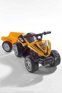 Kids Ride on Tractor and Trailer 6V Battery Powered Electric Toy Car JCB