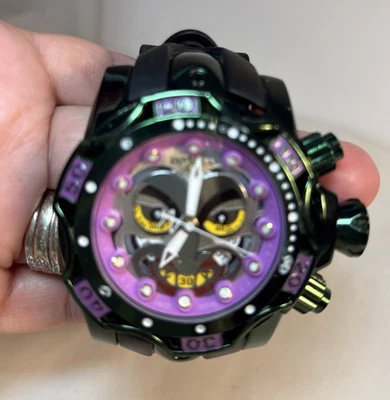 Reloj Hombre Invicta Edición Limitada Joker 53mm 14508 Negro/Púrpura Necesita Batería Foto 1 de 4