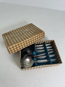 Vintage Stainless Steel Set Of Spoons Japan In Box - Bild 1 von 4