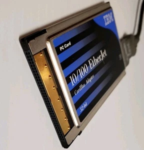 Genuine OEM IBM EtherJet CardBus 10/100 Ethernet LAN Adapter PC Card with Dongle - Picture 1 of 7