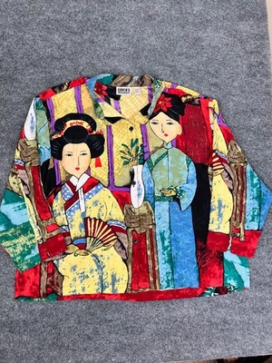 Blusa Chico's Design Mujer Seda Manga Larga Geisha Abotonada Multicolor Talla 3 Foto 1 de 4