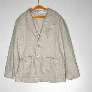 Zara Linen Feel Sport Coat Blazer Suit Jacket Boy's Size 7 - Picture 1 of 6
