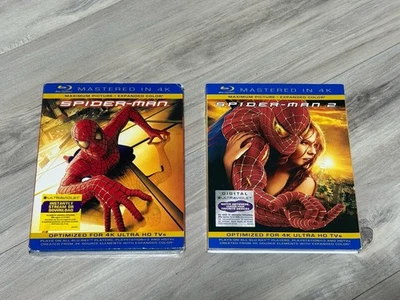 RARE NEW LOT 2 Spider-Man & Spider-man 2 Blu-ray Disc - Mastered in 4K SEALED - Image 1 of 4