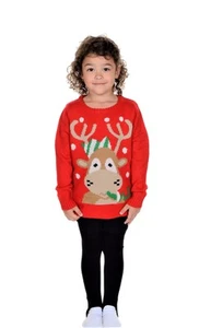 RWB Children's Rudolph The King Christmas Sweater Red - Picture 1 of 5