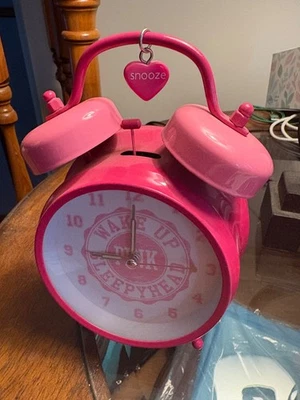 RARE PINK VICTORIA'S SECRET BELL ALARM CLOCK! PROP COLLECTOR ITEM! VINTAGE! - Image 1 of 2