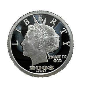 2008 1/5th oz .999 Fine SILVER PROOF NORFED $10 SILVER ROUND Liberty ✅ BU - Picture 1 of 7