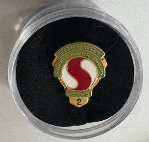 Vintage Safeway Trucking Co Safe Driver Award Pin: 2 Jahre; keine Unfälle - Bild 1 von 2