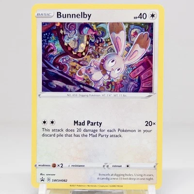Bunnelby SWSH082 SWSH: Sword & Shield Promo Cards Holo - Image 1 of 2