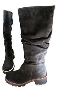 NIB Paul Green Black Suede Boots, women US 9.5 M - Picture 1 of 5