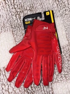 NXTRND NXTGRIP G2 Sticky Grip Football Receiver Gloves Red & White Size Large - Picture 1 of 5