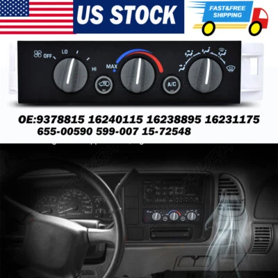 Módulo de control de clima de calefacción de aire acondicionado para camión GMC K1500 1996-1999 599-007/15-72548 Foto 1 de 4