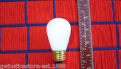 BOX of 25 new CERAMIC SNOW WHITE outdoor 11w sign S14 marquee LIGHT BULB 11 watt - Image 1 of 3