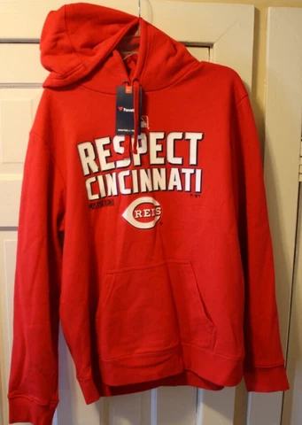 Fanatics Cincinnati Reds Long Sleeve Hoodie NWT XL Drawstring 2020 Postseason Cover