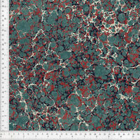 Hand Marbled Paper for Bookbinding 48x67cm 19x26in Silver Series d253