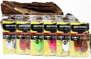 Spro Trolling Blades Spinnerblatt 7cm Chrome Red Orange Lime Pimk White 2 Stück - Picture 1 of 7
