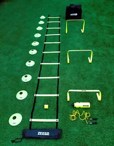 ZEEGO Speed Agility Set Training Hurdles Ladder Sports Football Agility Kit - Picture 1 of 3