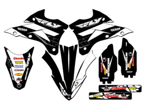 2014-2021 KX 100 13 FLY Black Senge Graphics Kit compatible con Kawasaki - Imagen 1 de 10