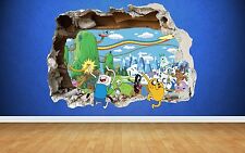 Adventure Time 3D Style smashed wall sticker kids childrens bedroom vinyl art
