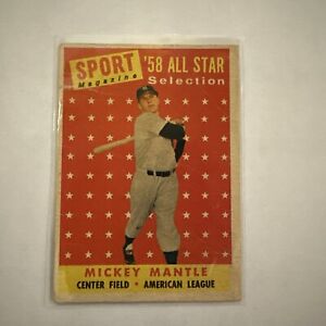 1958 Topps - Sport Magazine '58 All Star Selection #487 Mickey Mantle