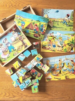 Jeu 24 Cubes Ancien Complet dans sa Boîte d'Origine - Photo 1/4