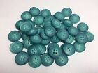 New lots of 50/100 Sea Green Buttons Bulk sizes  5/8 in, 1/2 in, 7/16 in  # P32