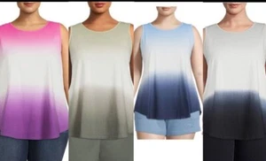Terra & Sky Plus Size Top Tank, Twist Back Tank Top, OX, 1X, 2X, 3X, 4X, 5X - Picture 1 of 29