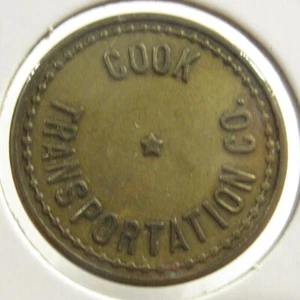 1948 Cook Transportation Co. Logan, UT Transit Bus Token - Utah - Afbeelding 1 van 2