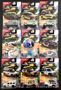 Matchbox Jurassic World Rebirth Diecast 9 Vehicles Mix 1 Jeep Ford Mercedes Benz - Picture 1 of 11