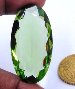 25x47 MM Lab Created Multi Cut Oval Loose Gemstone For Pendant Making P-2986 - Picture 1 of 15