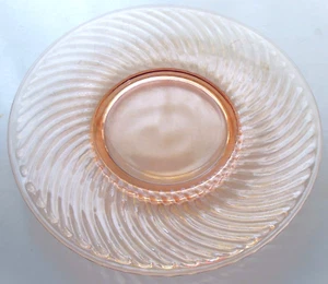 Imperial Glass Pink Twisted Optic 8" Luncheon Salad Plate - Picture 1 of 9