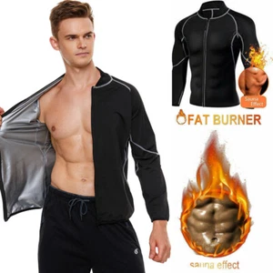Herren Sweat Waist Trainer Thermo Shirt Sauna Abnehmen Body Shaper Tank Tops - Bild 1 von 17