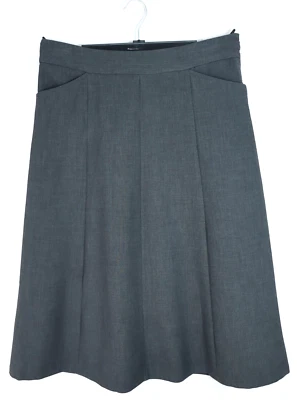 Falda acampanada Charter Club para mujer de poliéster línea A bolsillos midi gris talla 10 Foto 1 de 4