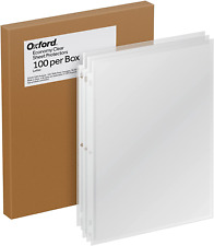 Sheet Protectors, Clear Finish, Top Load, Letter Size Plastic Sleeves, Reinforce