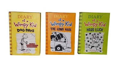 Diary of a Wimpy Kid Jeff Kinney Rodrick Dog Days, Hard Luck, Long Haul Book Lot - Image 1 of 4