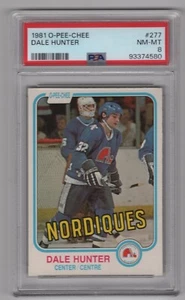 DALE HUNTER 1981-82 O-PEE-CHEE 81-82 Nº 277 PSA 8 92835 - Imagen 1 de 2