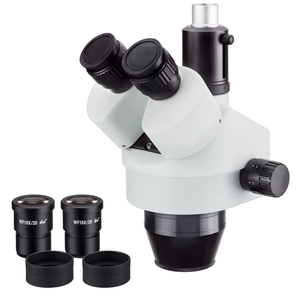AmScope SM745T 7X-45X Trinocular Stereo Microscope Head