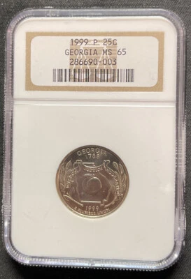 1999-P GEORGIA STATE QUARTER CLAD NGC MS65 ENN Coins - Image 1 of 2
