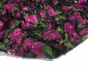 NEU Designer 100 % Seide Chiffon Satin Ausbrenner doppelter Rand Stoff 41" 106 cm - Bild 1 von 6