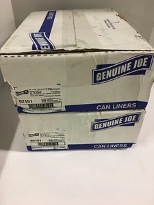 Genuine Joe Two-Ply Can Liner 40-45Gal 0.7mil 40"x46" BNBK 02151 (2 Boxes ) 500 - Picture 1 of 5