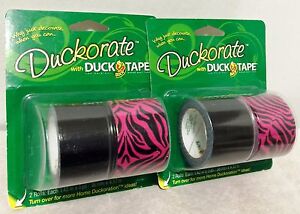 Two Packages of Duckorate Duck Brand Dual Rolls Duct Tape, Multiple Design, New