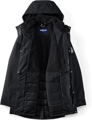 Lands’End Black Squall Parka Men’s Size XL (46-48) - Image 1 of 4